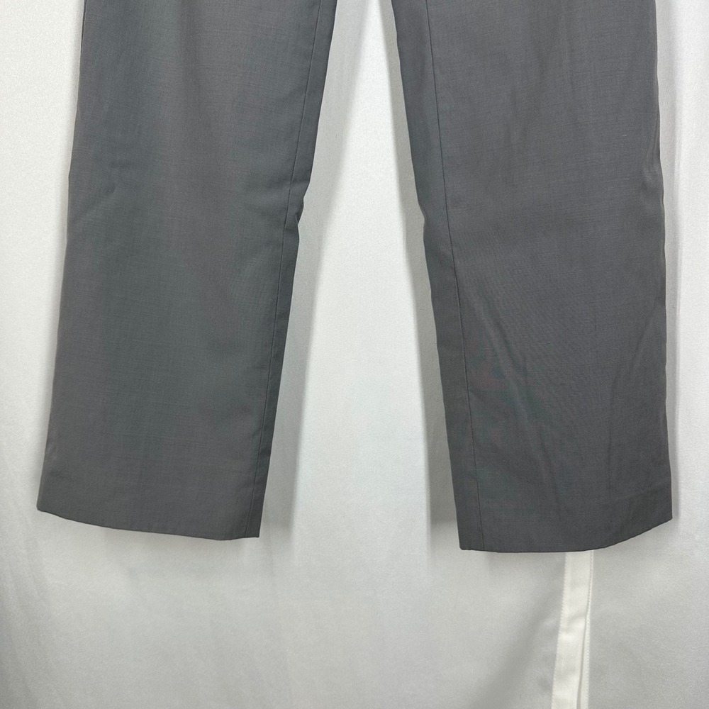 Talbots Stretch Dress Pants Size 4‎ Gray Wool Silk Straight Leg Career Slacks - Picture 6 of 14